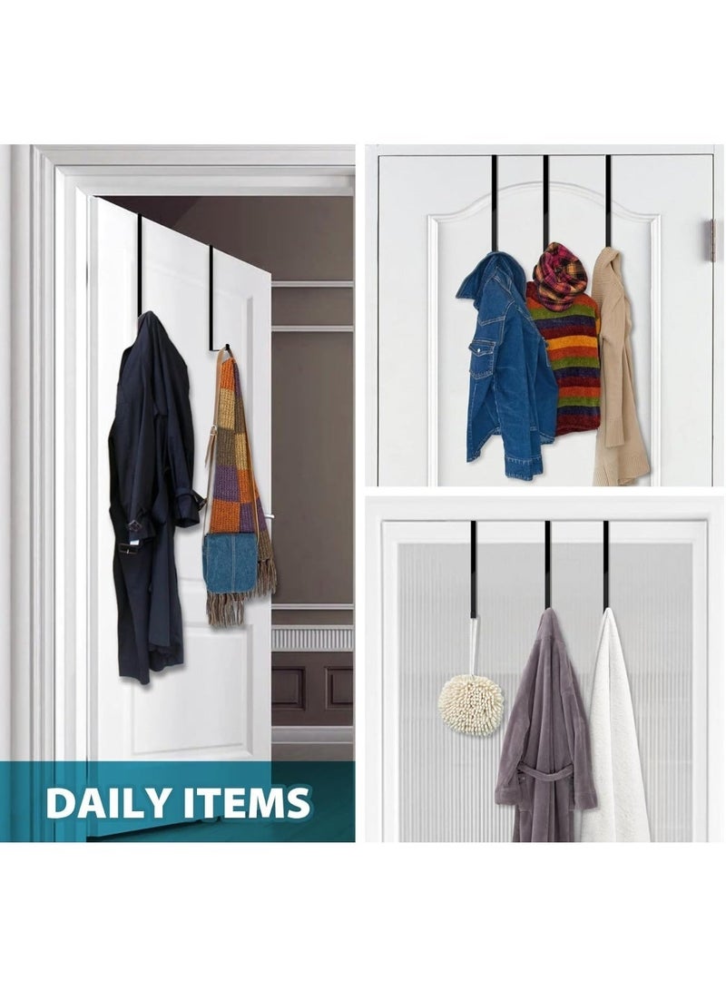 ALMiHomi Adjustable Wreath Hanger for Door – 15-25 Inch Extendable Heavy Duty Metal Over Door Hook, Strong Load Bearing, Scratch-Free, Ideal for Ramadan, Eid Decorations & Everyday Home Use (Black) - Image 5